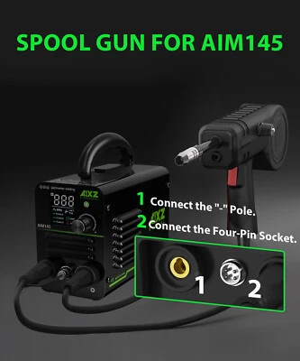 AIXZGLOBAL 140Amp Spool Gun for MIG Welder 10FT for AIXZ AIM145 Welding Machine Torch 3M UK