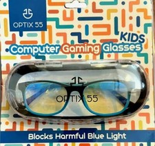 Kids Computer Glasses OPTIX 55 KIDS - Blocks Blue Light - Black/Blue Color
