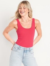 Old Navy Women's Size Small Rouge Scoop-Neck Rib-Knit First Layer Tank Top NWT