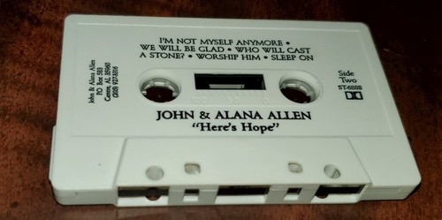 Here's Hope, John & Alana Allen Cassette 1990 Scarlet Thread Christian Centre AL - Picture 3 of 6