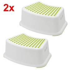 2 Plastic Step Stool NonSlip Grip Kids Child Booster Toilet Potty Training Green