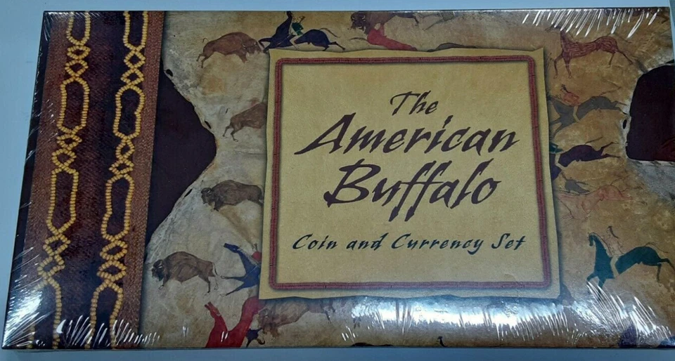 2001 American Buffalo $1 Silver Commemorative Coin Stamp and Currency Set SEALED - Image 2 of 4