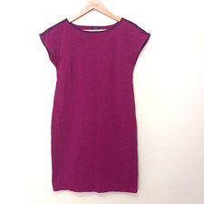TALBOTS  Womens Raspbery Pink Cotton Shift Dress Career Casual Size S Pet