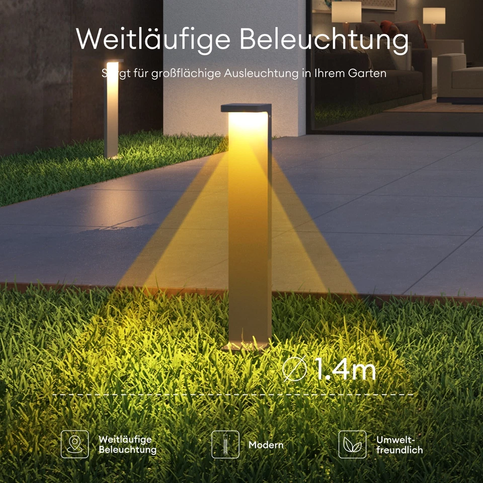 LED Außenleuchte Außenlampe Gartenlampe Gartenleuchte Wegeleuchte Standleuchte - Bild 4 von 4