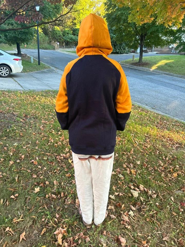 Sudadera con capucha para hombre y mujer nueva - azul y amarillo grande Foto 4 de 4