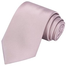 Solid Satin Tie Pure Color Necktie Mens Ties  Gift Box Dusty Rose