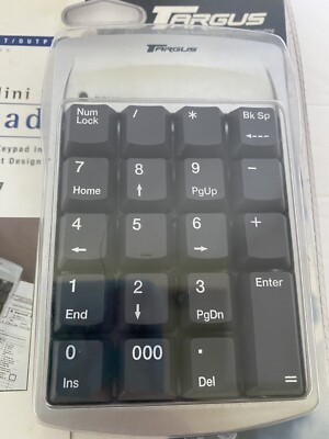 Tastierino Numerico USB Targus Ultra Mini – 19 Tasti, Argento, Nuovo