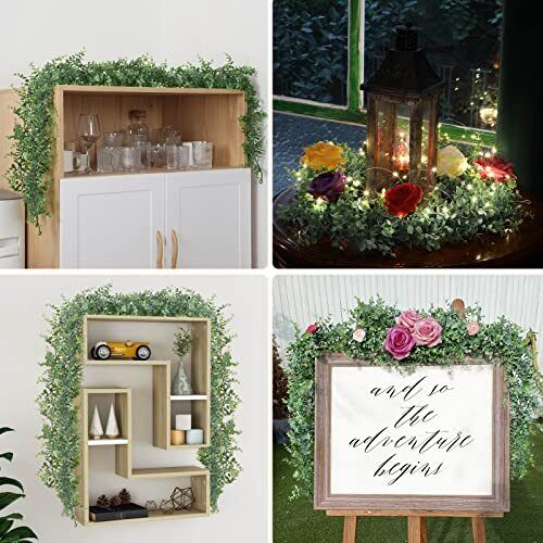 5 Pack 30Ft Eucalyptus Garland Greenery Fake Hanging Plants for Wedding Decor - Picture 2 of 8