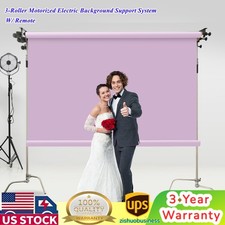 Electric 3-Roller Wall Mounted Motorized Cloth Background Support System Remote