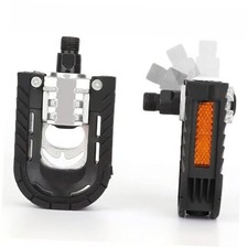 Bike Pedals, Folding Bike Pedals Universal 9/16'' with Reflective Strips 
