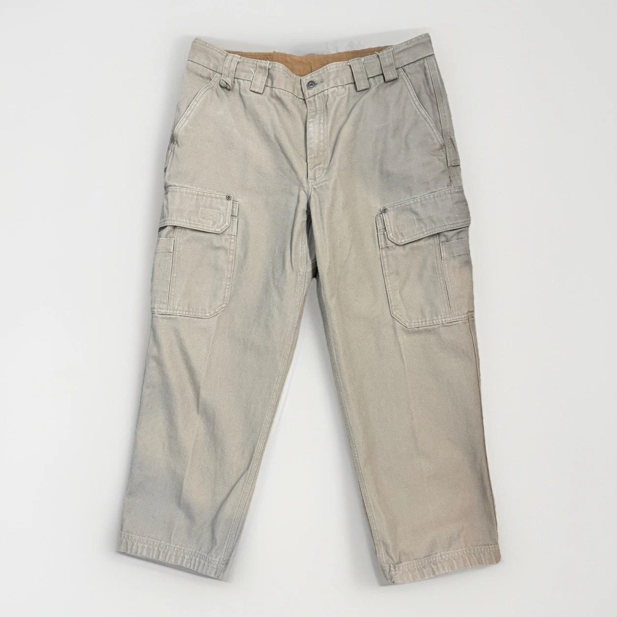 Duluth Trading Co Cargo Pants Men’s 40x30 Gray 100% Cotton Work Utility