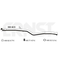 ERNST Abgasrohr mitte für Peugeot 106 II 1A_ 1C_ 1 1A 1C Citroën Saxo S0 S1