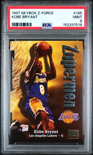 1997 SKYBOX Z-FORCE #195 KOBE BRYANT PSA 9