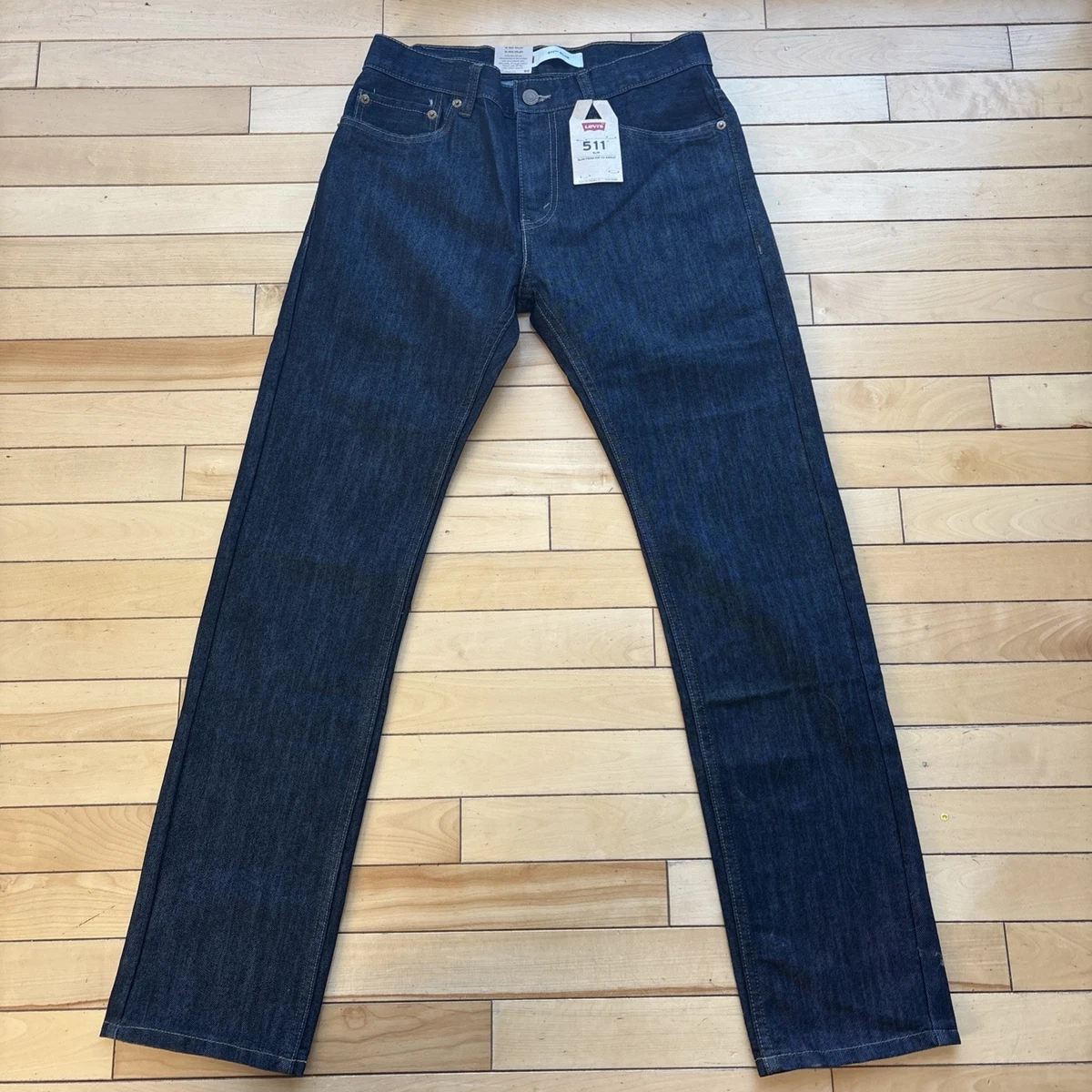 Pantalon Levi's 511 Slim Fit Stretch Taille W29 L32 Olive - Occasion Très Bon état