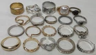 VTG TO NOW LOT OF 20 RINGS FASHION COSTUM JEWELRY GOLD SILVER TONE #44