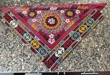 Suzani wall hanging Uzbek embroidery. Triangular Shape. Beautiful!