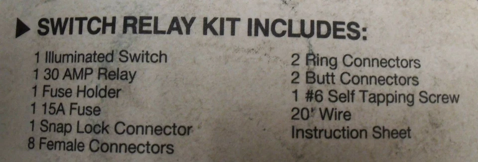 Napa 687D Switch Relay Kit W/ Wire and Connectors 188-00101 - Image 2 of 3