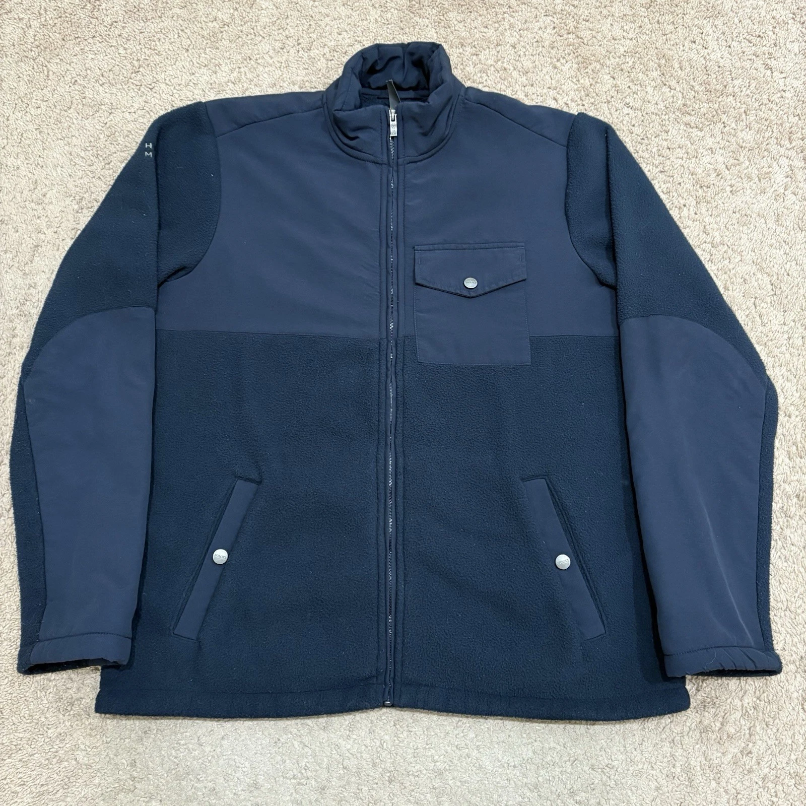Vuori Morrow Sherpa Jacket Men’s Large Full Zip Navy Blue Logo
Opens in a new window or tab