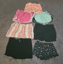 Girls Assorted Brand And Styles Shorts Bundle Set Of 7, Size 10-12