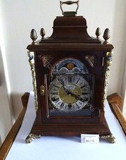 LARGE WALNUT WESTMINSTER CHIME MANTEL CLOCK WARMINK