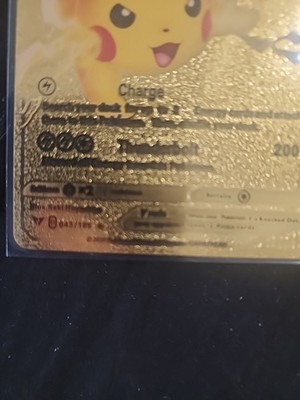 2020 Pokémon Pikachu V HP 190 Charge - Thunderbolt 200 043/185