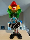 Rare Vintage Italian Murano Glass Clown with Original Murano Sticker