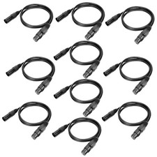 WorldLite DMX Cables 3.2ft, 3-Pin XLR Male to Female Lighting Signal Cables