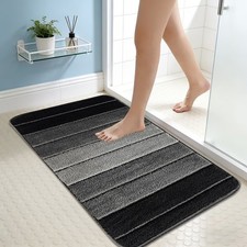 Non Slip Bath Mat Super Soft Water Absorbent Bathroom Rug Washable Pedestal Mats