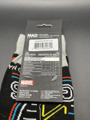 Marvel Avengers Mens Crew Socks size 7-11 - 第 5/5 張圖片