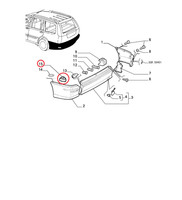 Hintere StoßStangenhalterung Rechts Fiat Marea Original 46517333