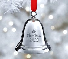 Reed Barton 2023 STERLING SILVER BELL Xmas Ornament 39th Ed NEW Boxed msrp 200