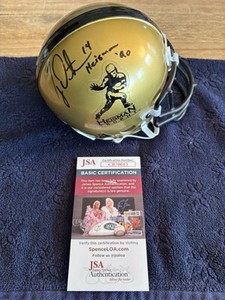 Ty Detmer #14/90 Heisman Signed Authentic Heisman Mini Helmet JSA COA & Case