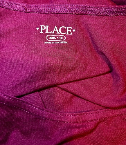 Children's Place Girls XXL (16) Burgundy Dress Cold Shoulder Short - Picture 3 of 5