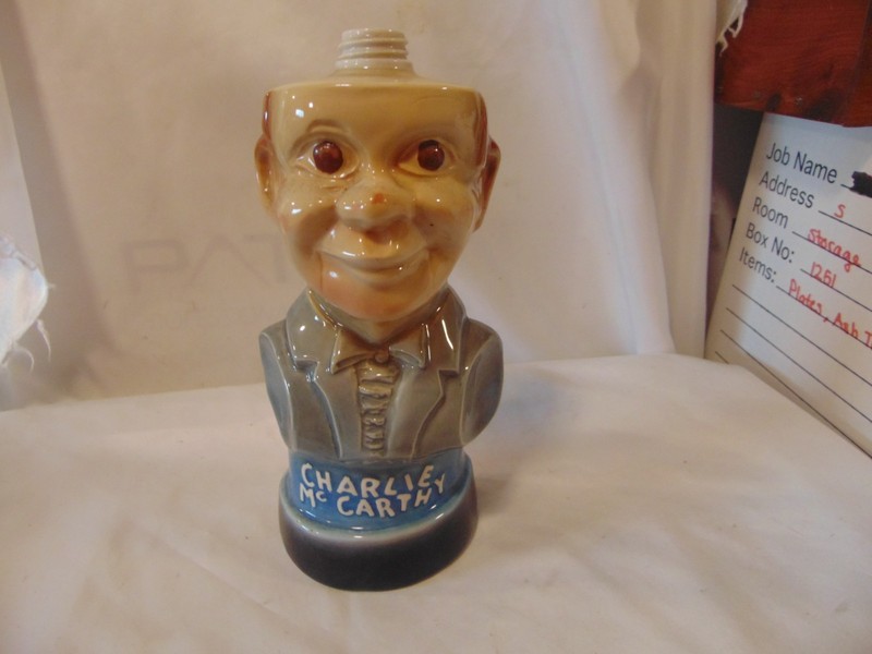 MOCK UP of 1976 Jim Beam Charlie McCarthy Decanter by Regal China USA-EMPTY