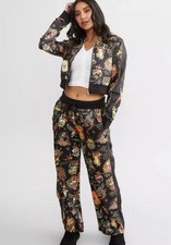 NWT Ed Hardy Flashboard Black Tracksuit Sz S Wide Leg Embroidered Y2K SOLD OUT