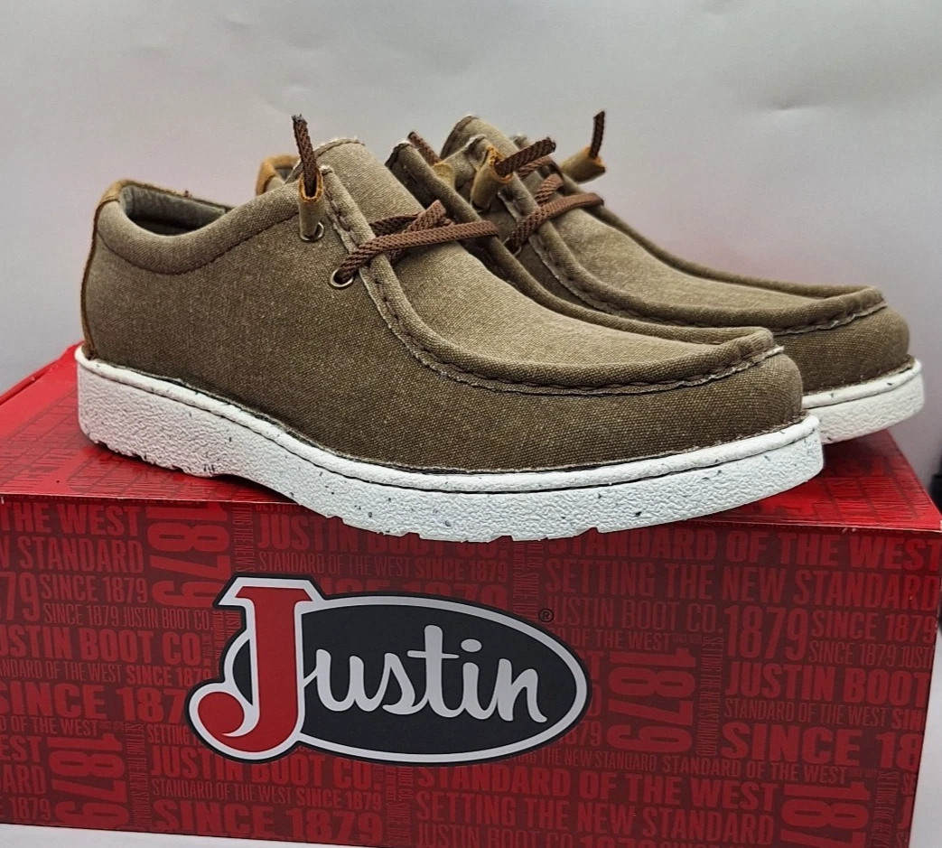 Men's Justin Hazer Canvas Wallabee Slip-on Clay Men's Size 9.5