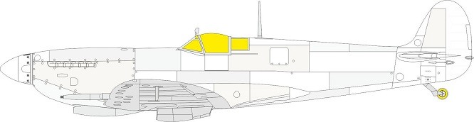 Eduard Accessories LX007 - 1:24 Spitfire Mk. IXc 1/24 Airfix - New