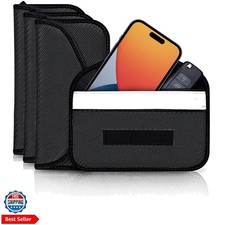 4 Pack Faraday Bags for Car Keys and Cell Phone, Signal Blocking Key Pouch Wa...