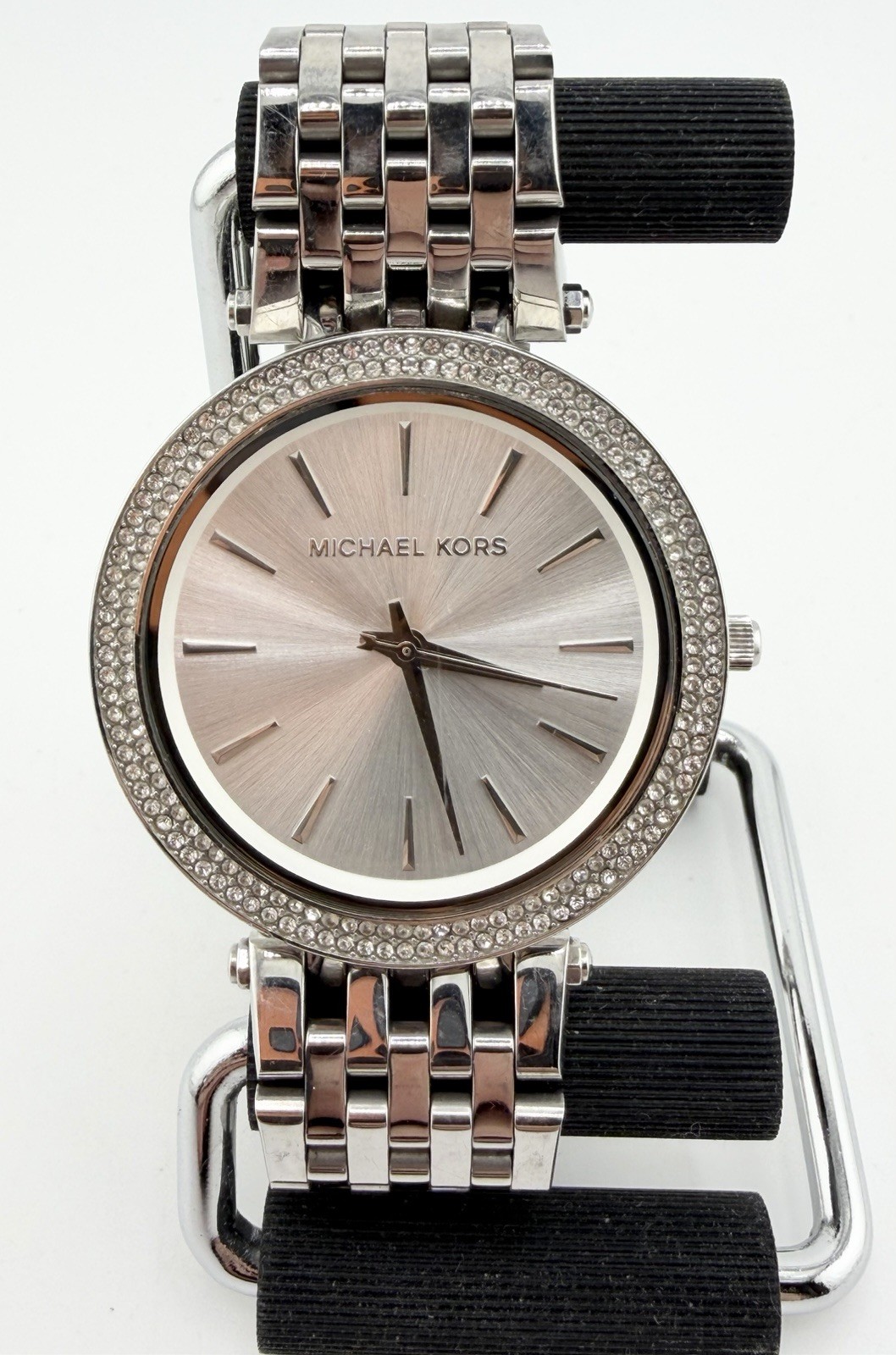 Michael Kors Darci MK3190 Wrist Watch for Women Silver Tone Stainless Rhinestone