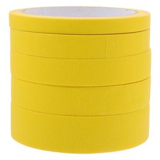 5 Rolls Masking Tape Crepe Paper Auto Painting Finishing for Furniture