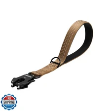 PetBonus Heavy Duty Short Dog Leash, 12 Inch Nylon Traffic Leash with Quick R