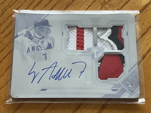 2021 Topps Triple Threads Jo Adell Triple Patch White Whale Auto 1/1