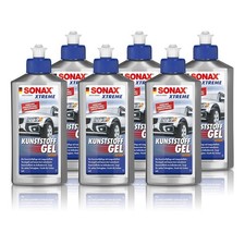 6x SONAX 250ml XTREME KUNSTSTOFFGEL AUSSEN NANOPRO PLASTIK KUNSTSTOFF REINIGER