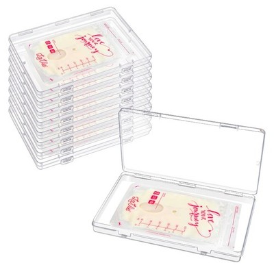 8 Pcs Clear Flat Breast Milk Freezer Storage Organizer, Space Saving Breastmi...
