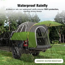 Truck Bed Tent With Awning, Fits 5.5-5.8FT Truck, PU3000mm Waterproof Tailgate
