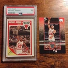MICHAEL JORDAN CHICAGO BULLS 1989 FLEER #21 NBA PSA 7 NM and Last Card #60 UD