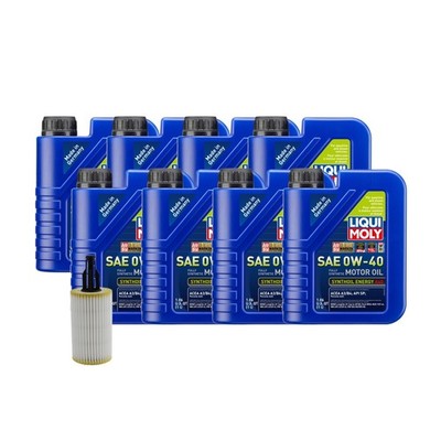 8L Liqui Moly Synthoil Energy A40 0W-40 Mann Oil Change Kit for Mercedes S550