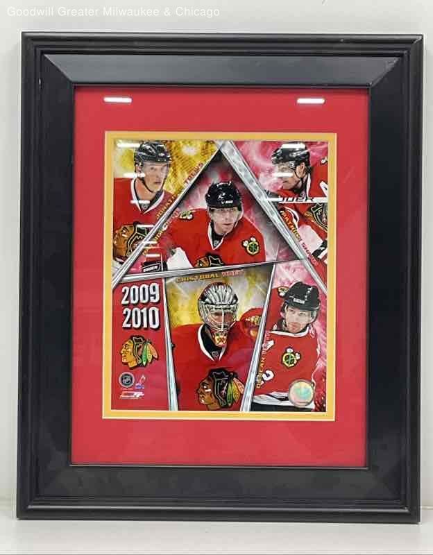 2009-10 NHL Chicago Blackhawks Framed Players Photograph Towes, Sharp, etc,