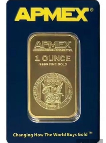 Ampex 1 Ounce 24K Gold Plated Bar Sealed .9999 Fine Gold