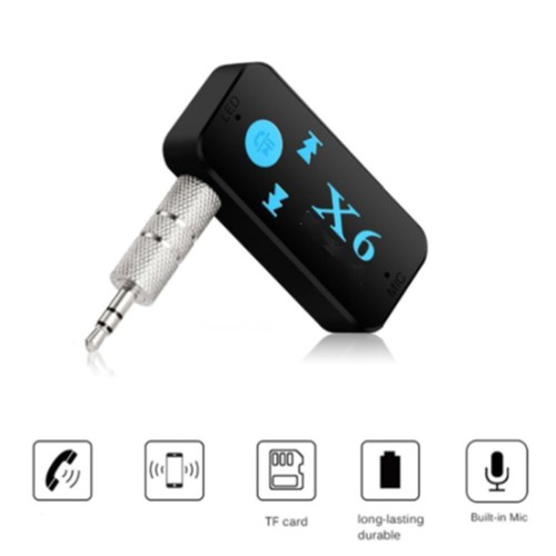 Car AUX X6 Bluetooth Receiver V4.1 TF Card Player Phone In/ 3.5mm Audio Stereo - Picture 4 of 10